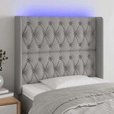  Uzglavlje svjetlosivo 93 x 16 x 118/128 cm od tkanine Cijene