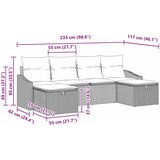  Sjedeća garnitura za vrt s jastukom s pohranom 6 pcs poliratan | Eponuda.com