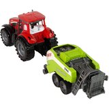  Rdeči kmetijski traktor z zelenim sejalnikom na trenje | Shoptok.si