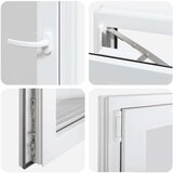 vidaXL podrumski prozor "RISOR" 60x100 cm Okretno-nagibni DIN lijevi bijeli | shoptok.hr