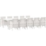  Set za objedovanje u vrtu od 11 dijelova s jastučićima bijeli poliratan vrtni stol bijeli 150x100x73 cm poliratan vrtne stolic | shoptok.hr