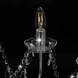  Luster s perlama srebrni 12 žarulja E14 | shoptok.hr