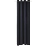 vidaXL Zatemnitvena zavesa s kovinskimi obročki 270x245 cm črne barve Cene
