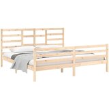  Posteljni okvir iz trdnega lesa 200x200 cm, (20644088) | Shoptok.si