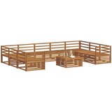  Set vanjskih sofa 10 kom. Prirodna Čvrsto drvo akacije | shoptok.hr