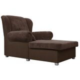 Ropez Temno rjav ležalnik iz rebrastega žameta Lord – | Shoptok.si