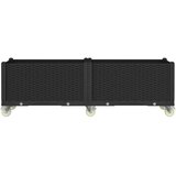  Vrtna sadilica s kotačima crna 160 x 50 x 54 cm PP | shoptok.hr