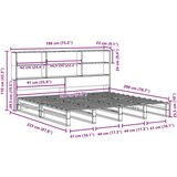  Knjižna postelja brez vzmetnice bela 180x200 cm trden les | Shoptok.si