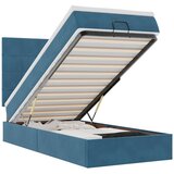 Maison Chic Otomanski Posteljni okvir - Enojna postelja - Postelja za odrasle z vzmetnicami moder 90x190cm žamet-J2028, (21773073) | Shoptok.si