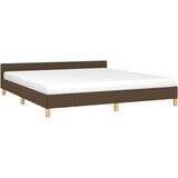  Posteljni okvir z vzglavjem temno rjav 140x200 cm blago, (20788586) | Shoptok.si