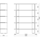 noo.ma Crvena metalna biblioteka 120x156x37 cm Hes – | shoptok.hr