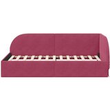 vidaXL Kutni okvir kreveta Vinska crvena 90 cm x 190 cm tkanina | shoptok.hr