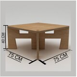 Hanah home sto za kafu prirodno drvo tabula | ePonuda.com