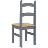  Blagovaonske stolice 2 kom sive 40x46x99 cm od masivne borovine | shoptok.hr
