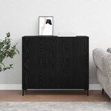  Kreveta Crni hrast 90 x 34 x 80 cm Konstruirano drvo Slike