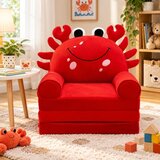  Dečija rasklopiva plišana foteljica 2u1 Sea Crab crvena - 3 sloja ( KLK2693-SCC ) | Eponuda.com