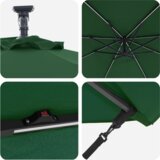  Senčnik Zelena 294 x 294 x 248 cm Poliester in aluminij, (5000187731) | Shoptok.si