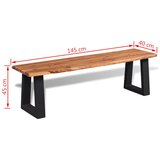  Klupa od masivnog bagremovog drva 145 cm | Eponuda.com