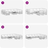  Set vanjskih sofa 10 kom. Bijela i antracit Čvrsto drvo akacije | shoptok.hr