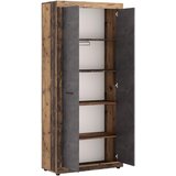 Modern Living Garderobna Omara Luna, Grafit, Stari Hrast | Shoptok.si