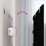  Zidno uzglavlje crni 185x3x60 cm od masivne borovine | shoptok.hr