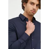 Sisley Košulja za muškarce, boja: tamno plava, slim, s klasičnim ovratnikom