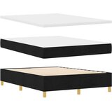  Postelja z vzmetnico z vzmetnico Črna 160 x 200 cm blago, (5000023033) | Shoptok.si