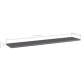 Police za knjige 4 kom visoki sjaj sive 100x20x1,5 cm iverica | shoptok.hr