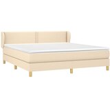  Krevet s oprugama i madracem krem 180x200 cm od tkanine | shoptok.hr