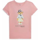 Polo Ralph Lauren Otroška bombažna kratka majica roza barva, 313941151001