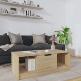 Furnova Klubska mizica sonoma hrast 102x50x36 cm inženirski les, (21914533) Cene