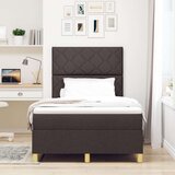 Box Spring Krevet s Madracem Tamno Smeđi Mali Dvosmjerni Tkanina | shoptok.hr