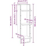  Polica na zidu Staro drvo 30 x 25 x 100 cm Konstruirano drvo | shoptok.hr