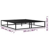 vidaXL Okvir za krevet crni metalni 200 x 200 cm | shoptok.hr