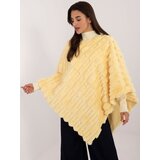 Wool Fashion Italia Poncho-AT-PN-2347.88-light yellow | shoptok.hr
