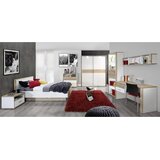 XORA Pisalna Miza Tess, Bela, Barva Hrasta | Shoptok.si
