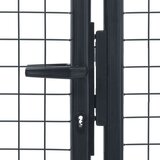  Mrežasta vrtna vrata od pocinčanog čelika 400 x 150 cm siva | shoptok.hr