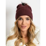 Fashion Hunters Cap with braids and plum fur pompom | shoptok.hr