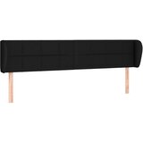 The Living Store vzglavje z ušesi črno 183x23x78/88 cm blago - vzglavje, (21418522) | Shoptok.si