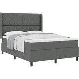 vidaXL Box Spring Bed z materacom Temno siva 140x200 cm Tkanina | Shoptok.si