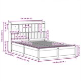  Posteljni okvir brez vzmetnice bel 150x200 cm trdna borovina, (21611790) | Shoptok.si