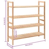 Stalak za cipele od masivnog orahovog drva 69 x 26 x 81 cm | shoptok.hr