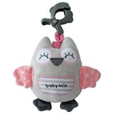  BabyMix plišasta glasbena Sova – siva&roza | Shoptok.si