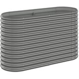  Povišena vrtna gredica od pocinčanog čelika 114 x 40 x 68 cm sivi | Eponuda.com