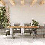  Vrtni stol s pločom od drva bagrema sivi 190x80x75 cm poliratan | shoptok.hr