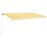 vidaXL Avtomatsko zložljiva tenda 500x300 cm rumena in bela, (20728915) Cene