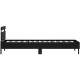  Okvir za krevet s uzglavljem i LED svjetlima crni 75x190 cm | shoptok.hr