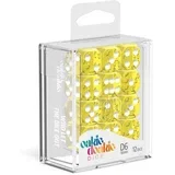 kockice dice D6 16 mm marble - yellow (12)