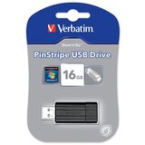 Verbatim USB DRIVE PIN STRIPE 16GB BLACK (484186) | Shoptok.si