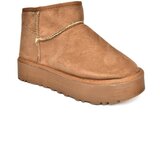 Fox Shoes R612033402 Tan Women's Boots with a thick sole with suede and a pile inner | shoptok.hr